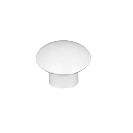 Plastik Mantar Düğme Mobilya Dolap Kulp Tek Vidalı Beyaz