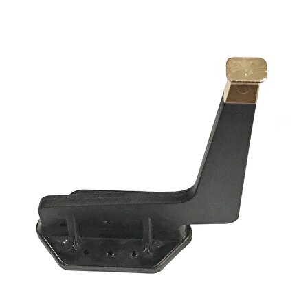 4 Adet Kaz Lüks Mobilya Koltuk Ayağı Metal Mat Siyah-Altın 17 cm