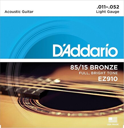 D'addario Ez910 Light 11-52 Akustik Gitar Teli