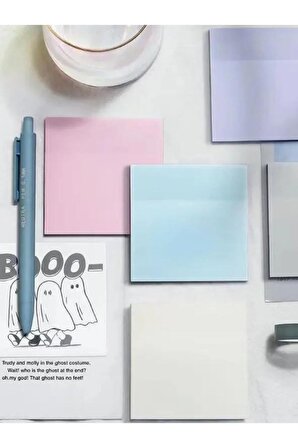 Şeffaf Renkli Postit Yapışkan Post-İt Not Kağıdı Karenot Nane