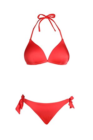 Beria Kadın Üçgen Yarım Dolgulu Kırmızı Bikini Takımı