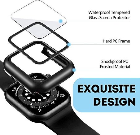 Apple Watch Uyumlu SE Ekran Koruyucu Kılıf Sert PC Kasa Watch SE 40mm 