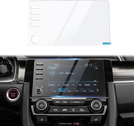 Honda Civic Makyajlı Kasa FC5 Navigasyon Ekran Koruyucu 9H Nano