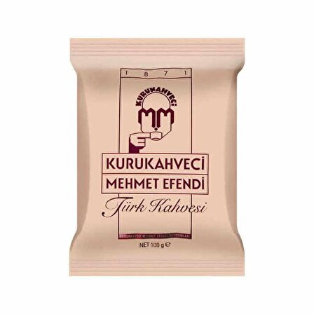 Kurukahveci Mehmet Efendi Sade Öğütülmüş Türk Kahvesi 100 gr 