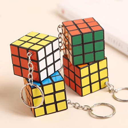 Mini Rubik Zeka Küpü (sabır Küpü) 3x3 Anahtarlık