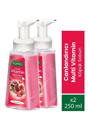 Komili Canlandırıcı Köpük Sabun Multi Vitamin  250 ML + 250 ML