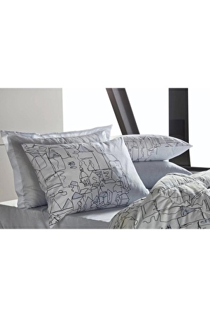 Doqu Home Poly Cotton Nova Uyku Seti Gri - Çift Kişilik