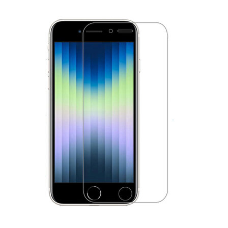 Forzacase iPhone SE 2022 ile uyumlu Temperli Kırılmaz Cam Ekran Koruyucu - FC002
