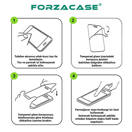 Forzacase iPhone SE 2022 ile uyumlu Temperli Kırılmaz Cam Ekran Koruyucu - FC002