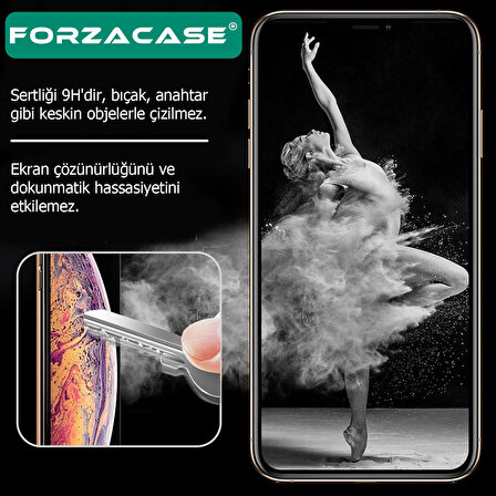 Forzacase Realme C55 ile uyumlu Temperli Kırılmaz Cam Ekran Koruyucu - FC002