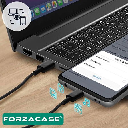 Forzacase Type-C to Type-C 3A PD Şarj ve Data Kablosu 1m - FC071