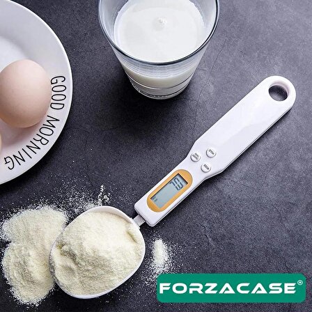 Forzacase Taşınabilir Ölçek Ağırlık Bilen Ekranlı Kaşık Tartı Profesyonel Mutfak Ekip 500g - FC087