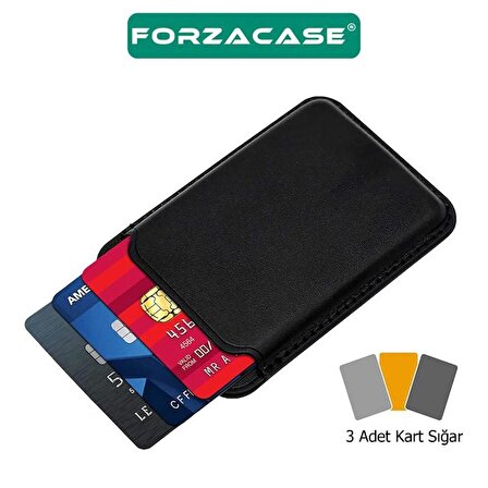 Forzacase iPhone Tüm Modeller ile uyumlu Magsafe Özellikli Manyetik Deri Cüzdan Kartlık - FC098