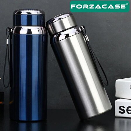 Forzacase Paslanmaz Çelik 800 ml 12 Saat Sıcak Soğuk Tutan Çay Kahve Su Termosu - FC099