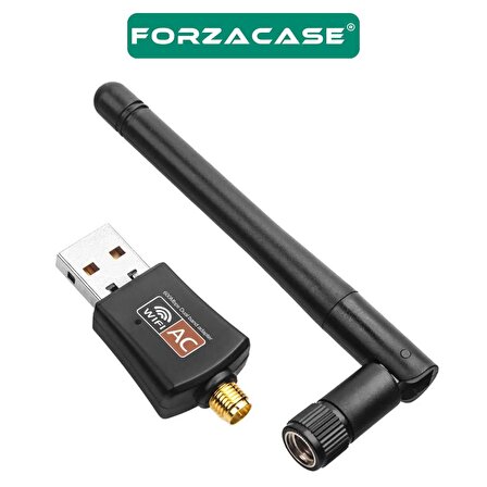 Forzacase 2.4GHz 600 Mbps USB Wireless Adaptör WiFi Anten - FC104
