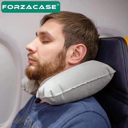 Forzacase Şişme Seyahat Yastığı Araç Uçak Yolculuk Boyun Yastığı - FC128