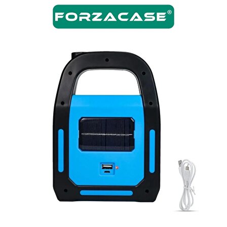 Forzacase 3 Watt Şarj Edilebilir Güneş Enerjili Solar El Feneri 3 Modlu Kamp Lambası - FC243