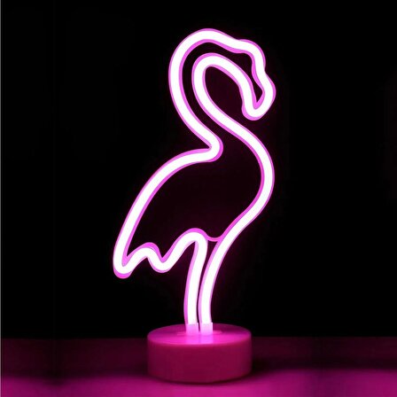 Forzacase Usb’li Flamingo Neon Led Işıklı Masa Ve Gece Lambası Dekoratif Aydınlatma - FC247