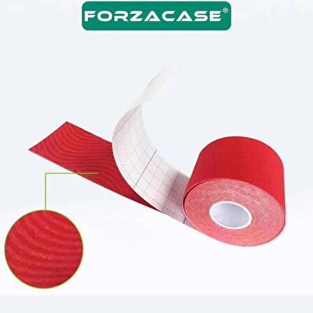 Forzacase Su Geçirmez Pamuk Sporcu Ağrı Bandı Kinesiyoloji Bandı (5m x 5cm) - FC258