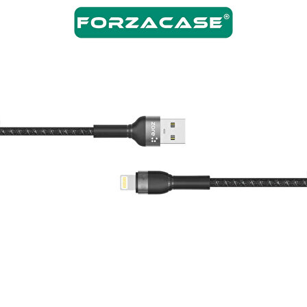 Forzacase iPhone iPad için Hydra Serisi Örgülü Lightning USB Şarj ve Data Kablosu 2A 3 metre - FC310