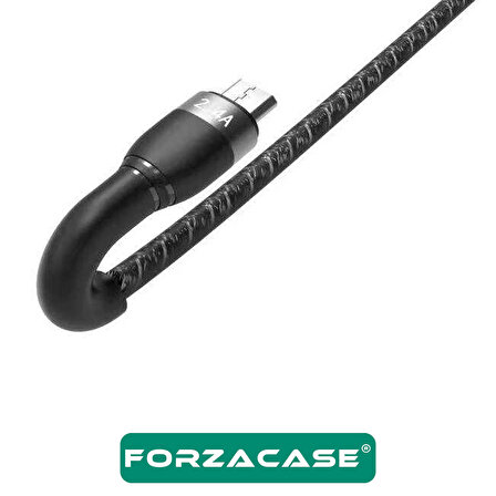 Forzacase Hydra Serisi Micro USB Örgülü Şarj ve Data Kablosu 2A 2 metre - FC312