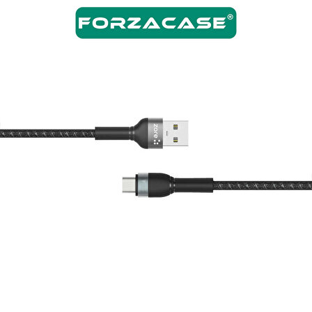 Forzacase Hydra Serisi Type-C USB Örgülü Şarj ve Data Kablosu 2A 2 metre - FC315