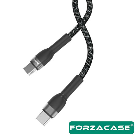 Forzacase Hydra Serisi Type-C to Type-C 3A PD Hızlı Şarj ve Data Kablosu Örgülü 2 metre - FC319