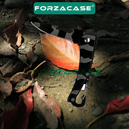 Forzacase Paslanmaz Çelik Ultra Keskin Outdoor Avcılık Kamp Çakısı Kamp Mutfak Bıçağı - FC339
