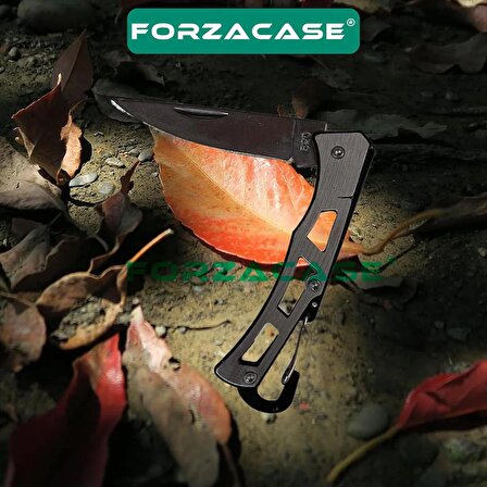 Forzacase Paslanmaz Çelik Ultra Keskin Outdoor Avcılık Kamp Çakısı Kamp Mutfak Bıçağı - FC340