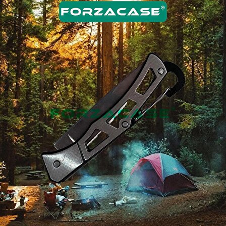 Forzacase Paslanmaz Çelik Ultra Keskin Outdoor Avcılık Kamp Çakısı Kamp Mutfak Bıçağı - FC340
