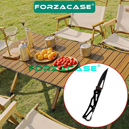 Forzacase Paslanmaz Çelik Ultra Keskin Outdoor Avcılık Kamp Çakısı Kamp Mutfak Bıçağı - FC341