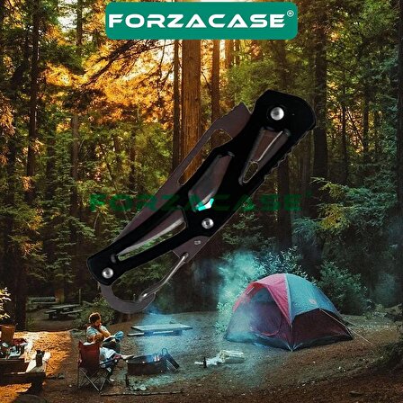 Forzacase Paslanmaz Çelik Ultra Keskin Outdoor Avcılık Kamp Çakısı Kamp Mutfak Bıçağı - FC341