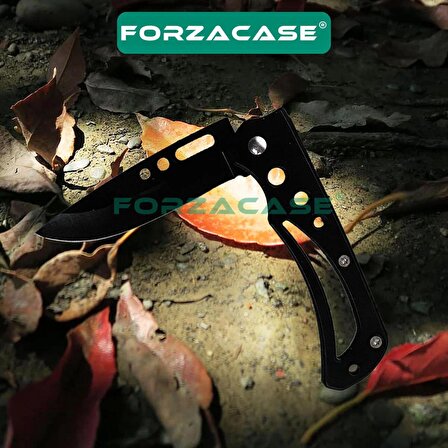 Forzacase Paslanmaz Çelik Ultra Keskin Outdoor Avcılık Kamp Çakısı Kamp Mutfak Bıçağı - FC344