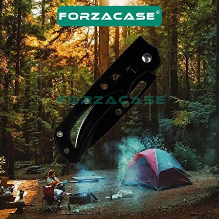 Forzacase Paslanmaz Çelik Ultra Keskin Outdoor Avcılık Kamp Çakısı Kamp Mutfak Bıçağı - FC344