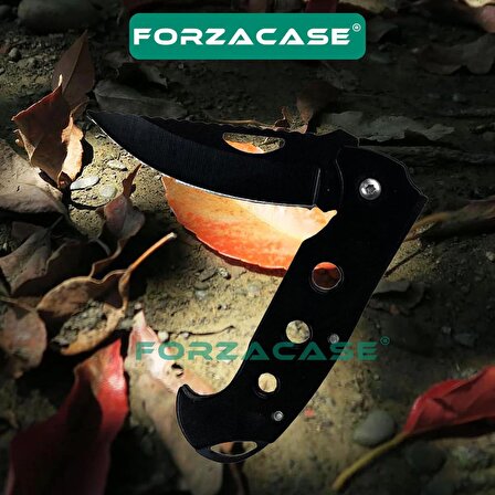 Forzacase Paslanmaz Çelik Ultra Keskin Outdoor Avcılık Kamp Çakısı Kamp Mutfak Bıçağı - FC345