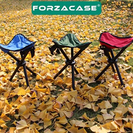 Forzacase 3 Adet Hafif Taşınabilir Katlanır Tripod Üçgen Kamp Tabure - FC348
