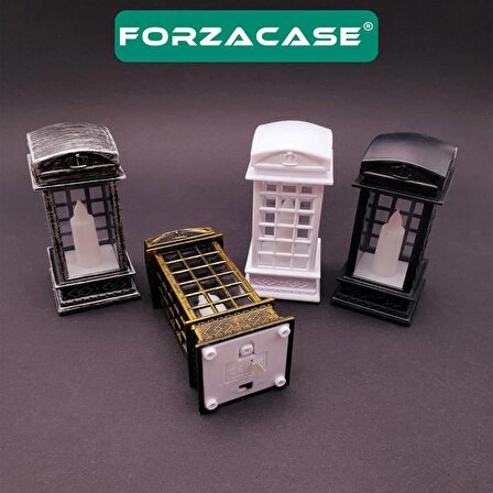 Forzacase London Telefon Kulubesi Tasarım Pilli Dekoratif Masa ve Gece Lambası - FC364