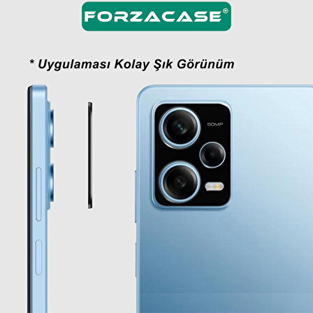 Forzacase Samsung Galaxy A23 ile uyumlu Kamera Lens Koruma Halkası Siyah - FC377