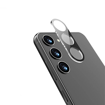 Forzacase Samsung Galaxy S24 Plus ile uyumlu Kamera Lens Koruma Halkası Siyah - FC377