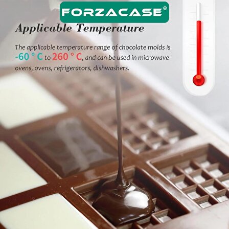 Forzacase Yapışmaz Mini Tablet Silikon Çikolata Bar Kalıbı 12’li - FC409