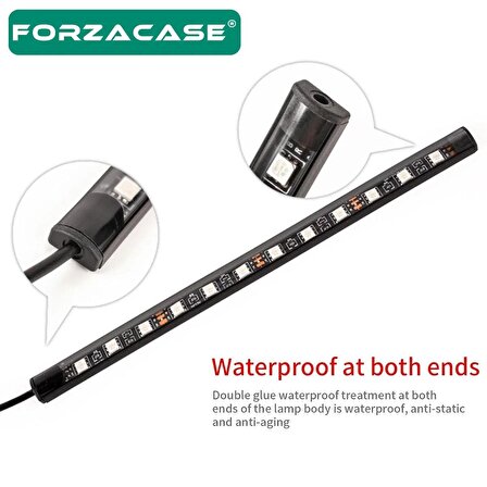 Forzacase Araç İçi Çakmaklık Girişli Müziğe ve Sese Duyarlı RGB Renkli Kumandalı Ayak Altı Led FC417