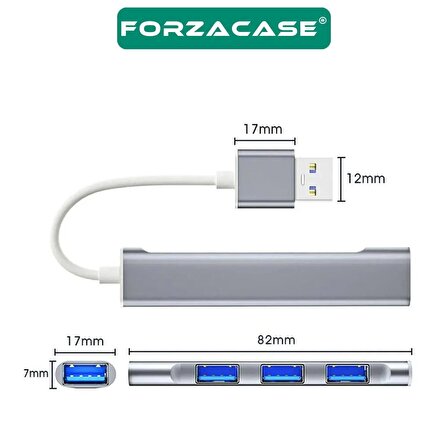 Forzacase USB 3.0 to USB 2.0 Port Çoğaltıcı Hub 4in1 OTG Adaptör 4lü USB Çoklayıcı - FC448