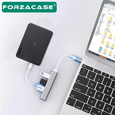 Forzacase USB 3.0 to USB 2.0 Port Çoğaltıcı Hub 4in1 OTG Adaptör 4lü USB Çoklayıcı - FC448