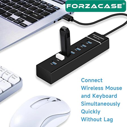 Forzacase USB 3.0 to USB 2.0 Port Çoğaltıcı Hub 7in1 OTG Adaptör 7li USB Çoklayıcı - FC478