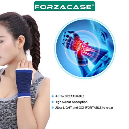 Forzacase 2’li Elastik Bilek Bandı Koruyucu Baş Parmak Destekli Medikal Bileklik - FC532