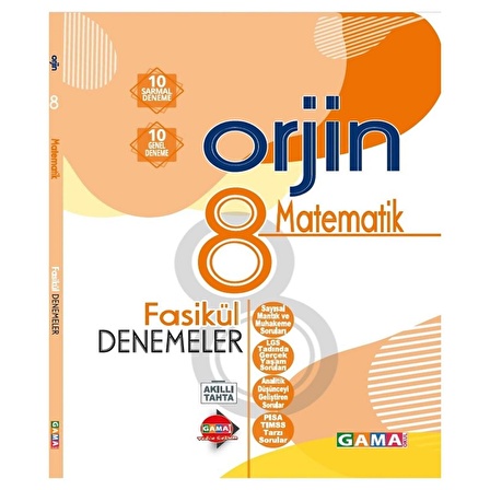 Gama Yayınları 8. Sınıf Orjin Matematik Fasikül Denemeler