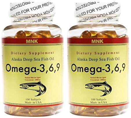 Mnk Omega 3-6-9 1000 Mg Balık Yağı 2x100 Softgel
