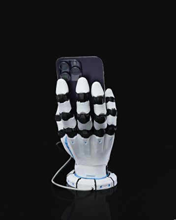 Android Robot Kol Telefon Tutucu-Şarj Bölmeli