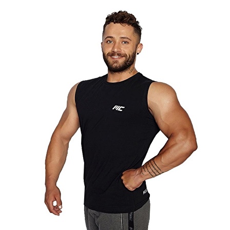 MuscleCloth Training Kolsuz T-Shirt Siyah