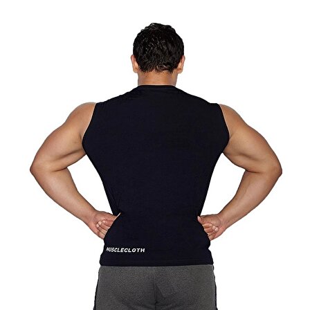 MuscleCloth Training Kolsuz T-Shirt Lacivert